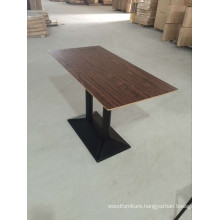 Classic Walnut Color Food Court Dining Table (FOH-CXSC67)